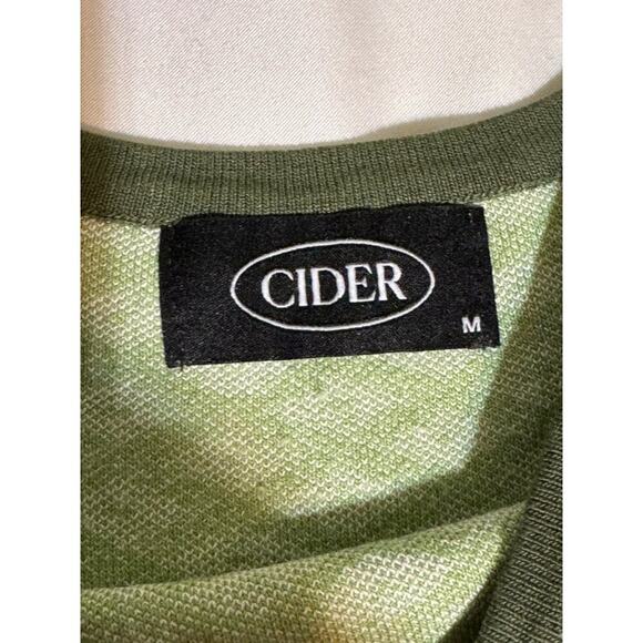 Cider Dress Womens Medium Knit Geometric Midi Sleeveless Green and White Tank - Picture 5 of 5